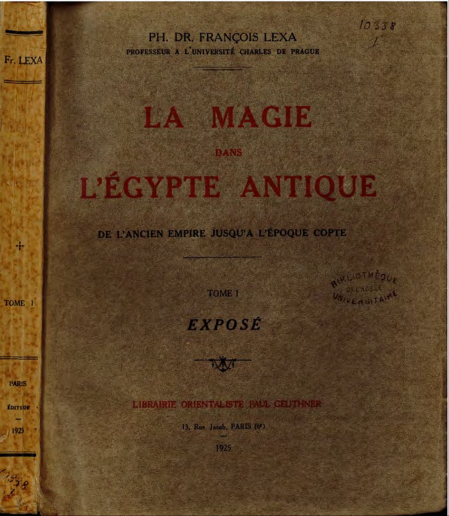 Cover of La Magie dans l'Egypte Antique, Vol. 1: Exposé