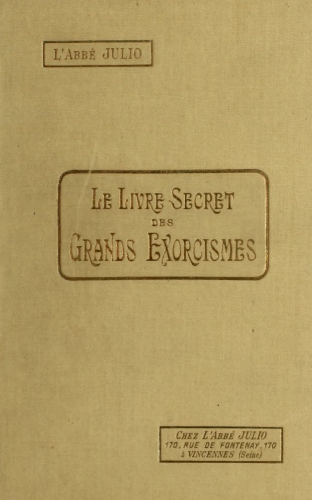 Cover of Le Livre secret des grands exorcismes et benedictions