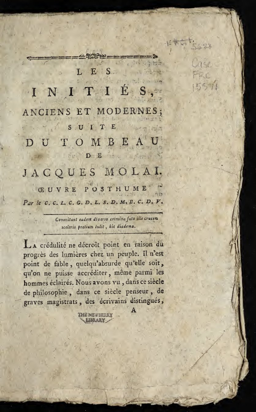 Cover of Les initiés, anciens et modernes