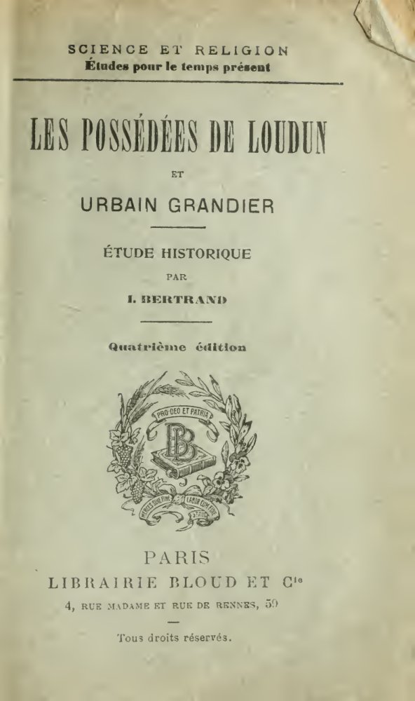 Cover of Les Possédées de Loudun et Urbain Grandier