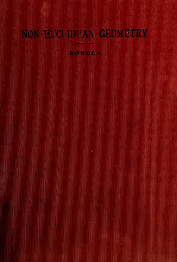 Cover of Non-Euclidean Geometry: A Critical and Historical Study (Bonola)