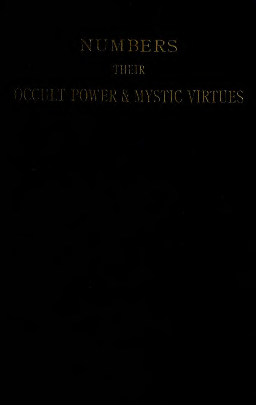 Cover of Numbers: Their Occult Power and Mystic Virtues