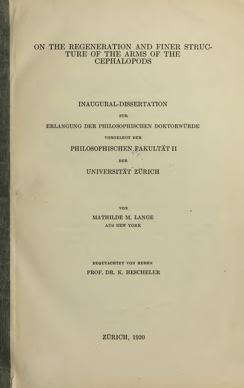 Cover of On the Regeneration and Finer Structure of the Arms of the Cephalopods