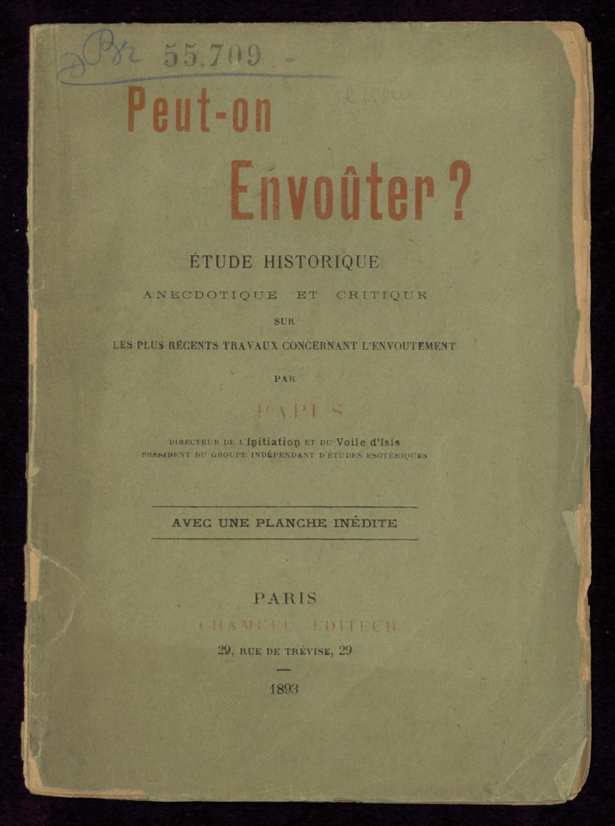 Cover of Peut-on envoûter?