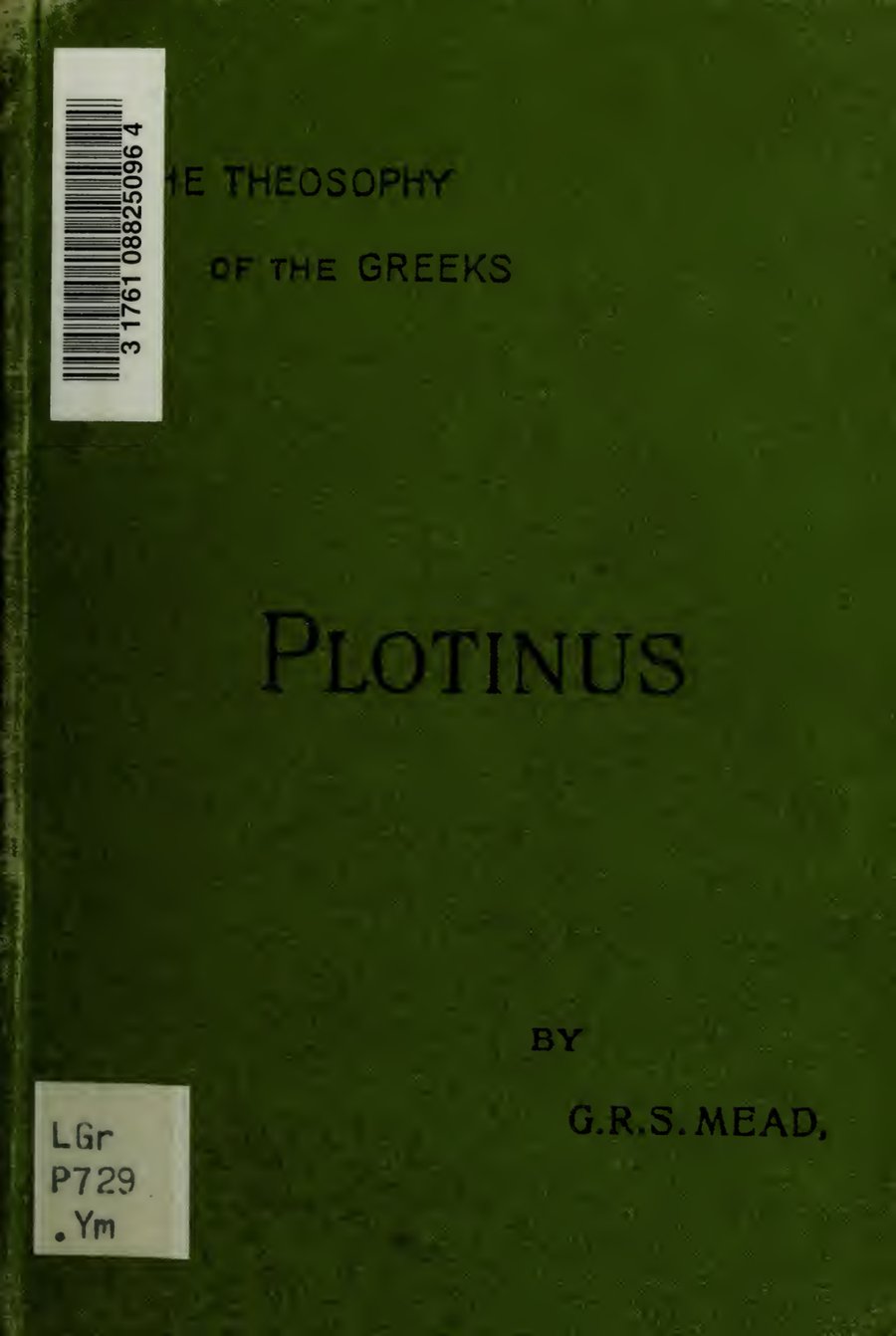 Cover of Plotinus