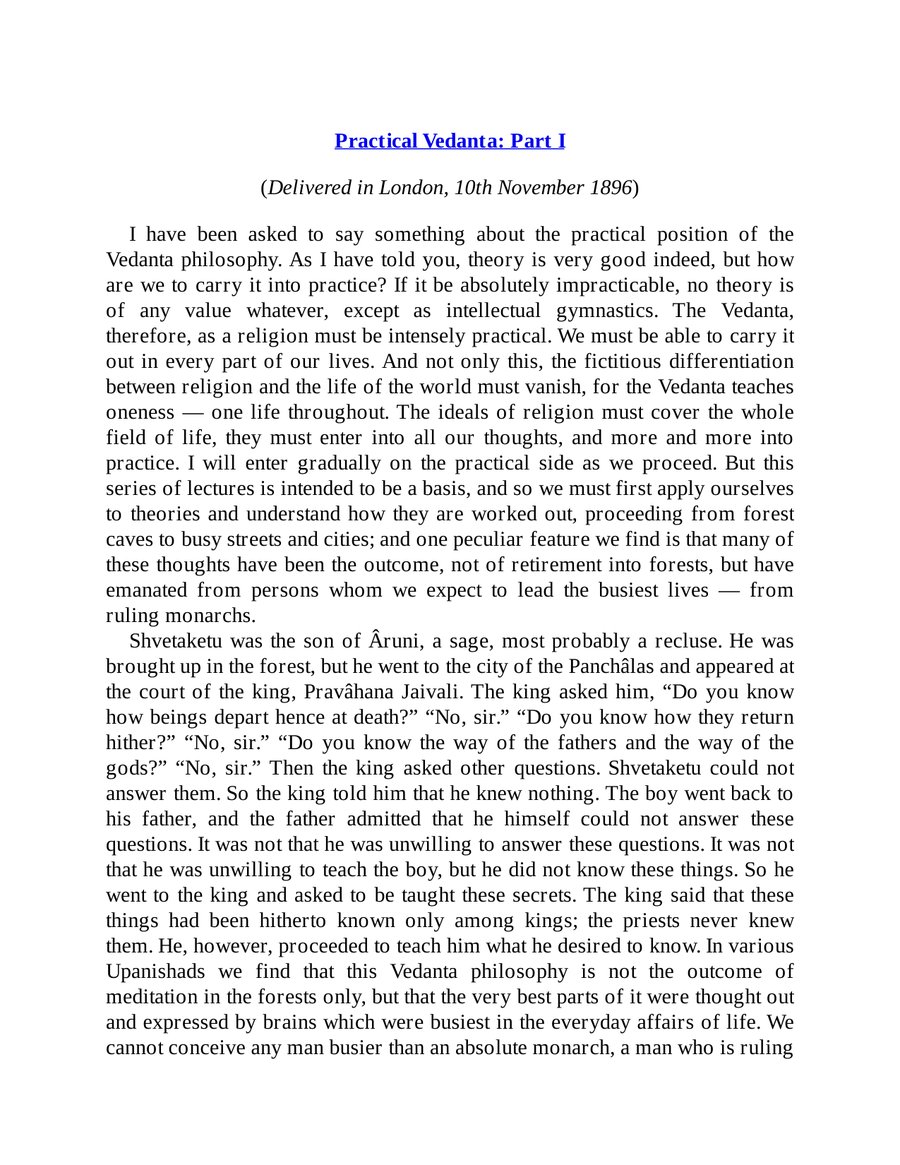 Cover of Practical Vedanta