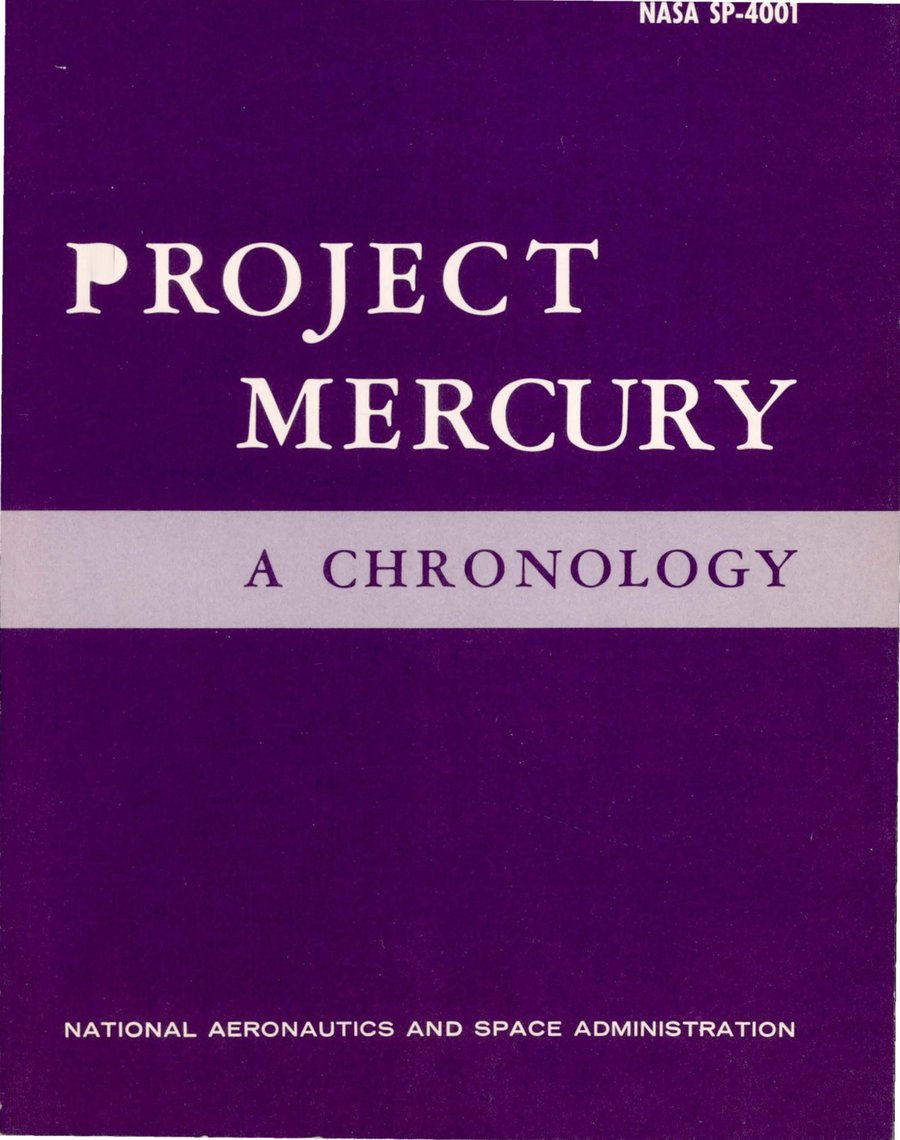 Cover of Project Mercury: A Chronology (NASA SP-4001)