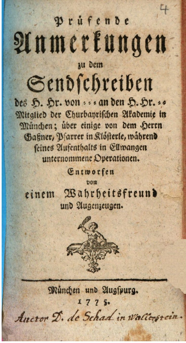 Cover of Prüfende Anmerkungen zu dem Sendschreiben (1775)
