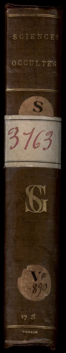 Cover of Recueil de traites d'occultisme, with Petrus de Abano (Bibliotheque Sainte-Genevieve MS 3163)