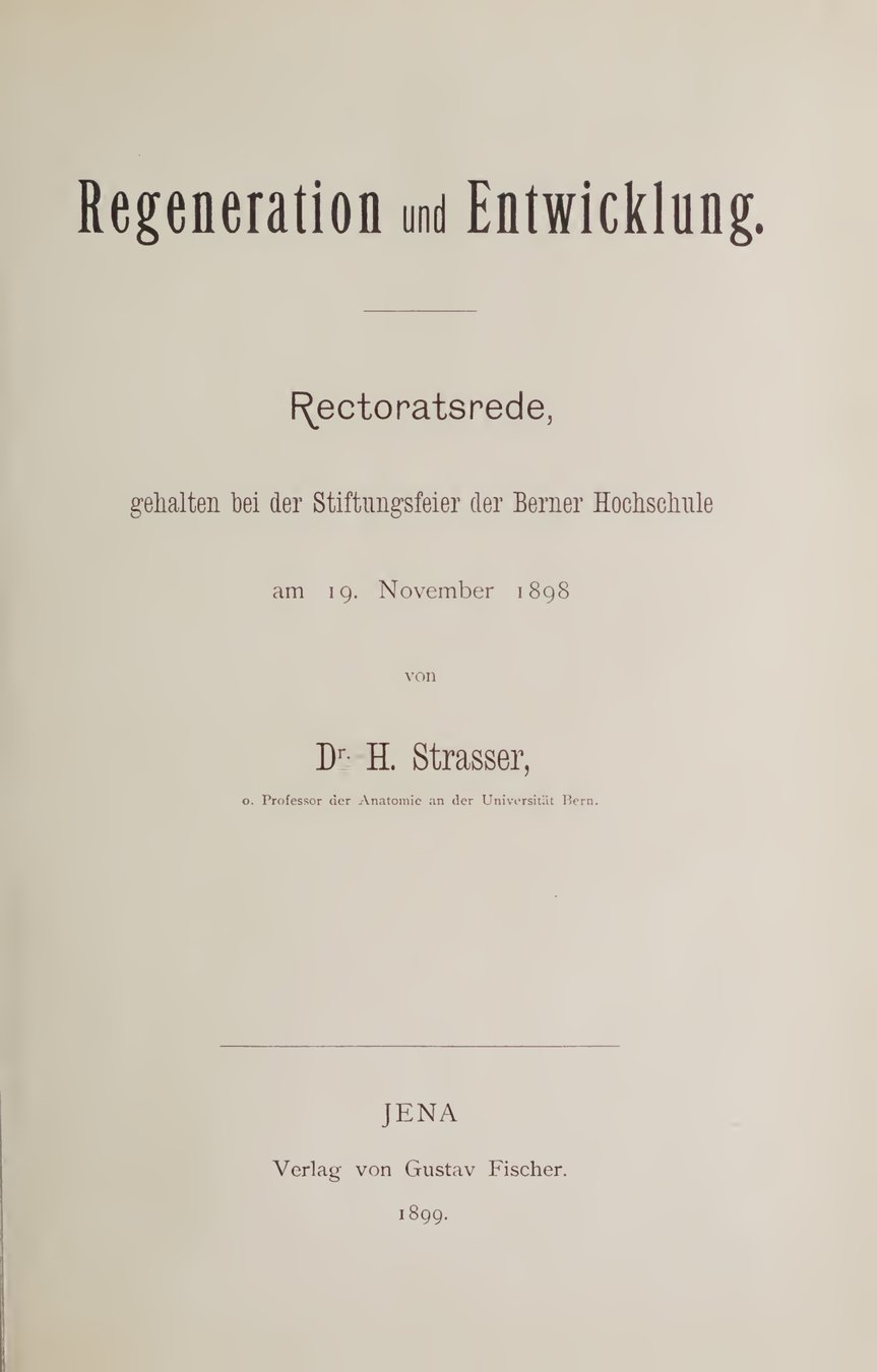 Cover of Regeneration und Entwicklung