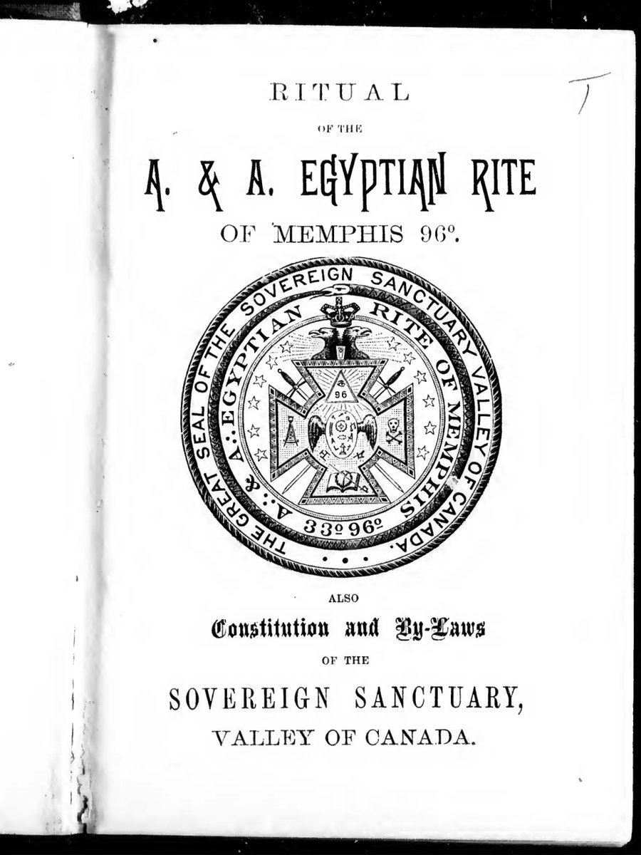 Cover of Ritual of the A. and A. Egyptian Rite of Memphis, 90 Degrees, Also the Constitution and By-Laws of the Sovereign Sanctuary, Valley of Canada