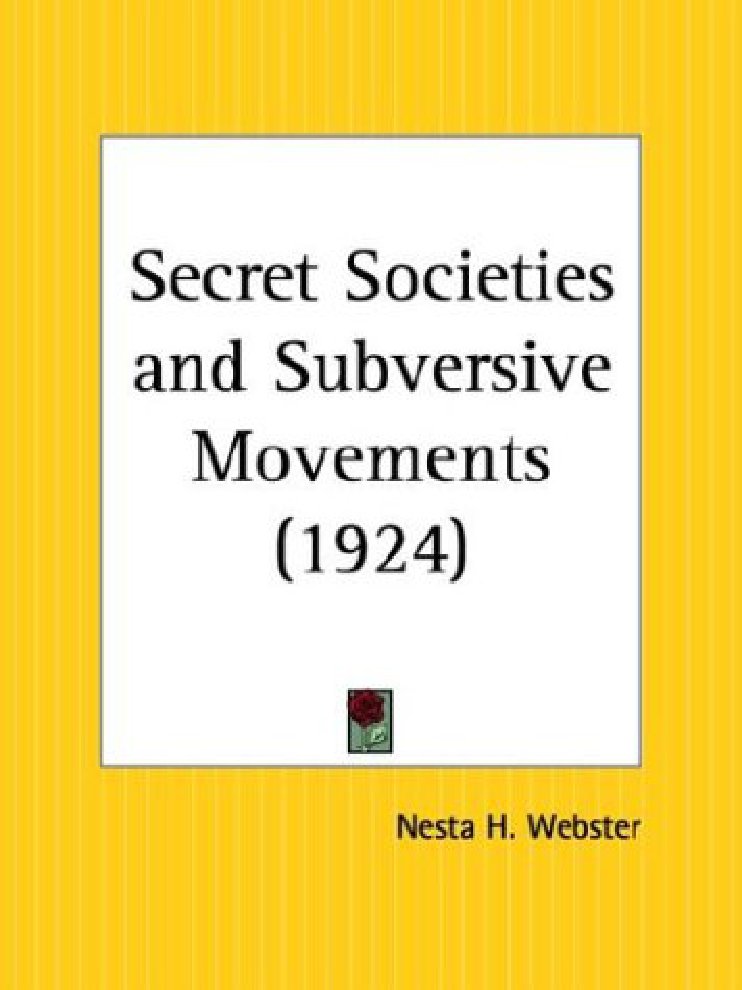 Cover of Secret Societies and Subversive Movements