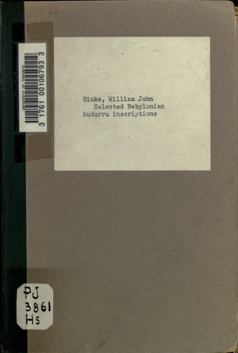 Cover of Selected Babylonian Kudurru Inscriptions