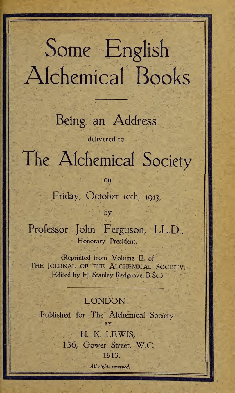 Cover of Some English Alchemical Books