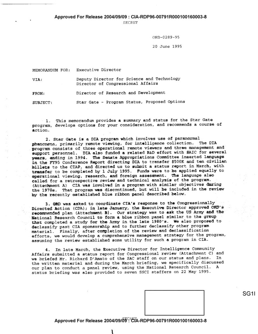Cover of STARGATE - Program Status, Proposed Options
