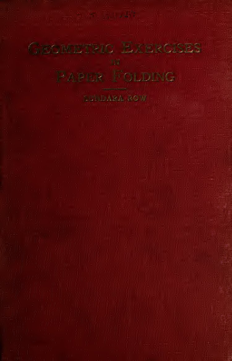 Cover of T. Sundara Row's Geometric Exercises in Paper Folding