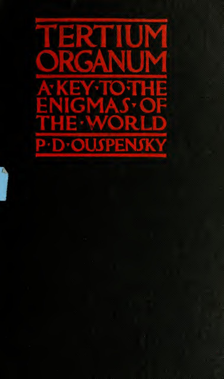Cover of Tertium Organum: The Third Canon of Thought, A Key to the Enigmas of the World