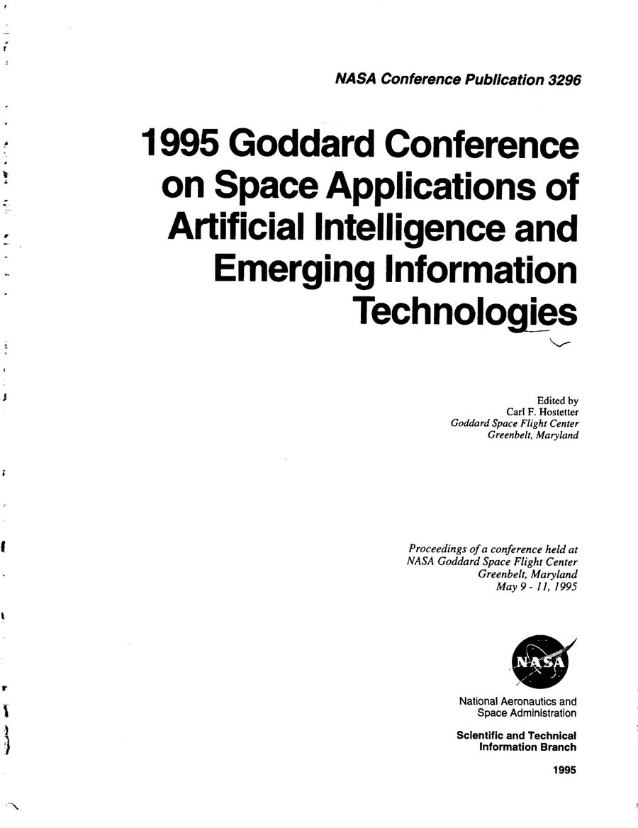 Cover of The 1995 Goddard Conference on Space Applications of Artificial Intelligence and Emerging Information Technologies
