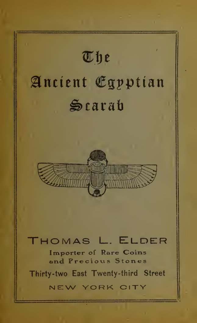 Cover of The Ancient Egyptian Scarab
