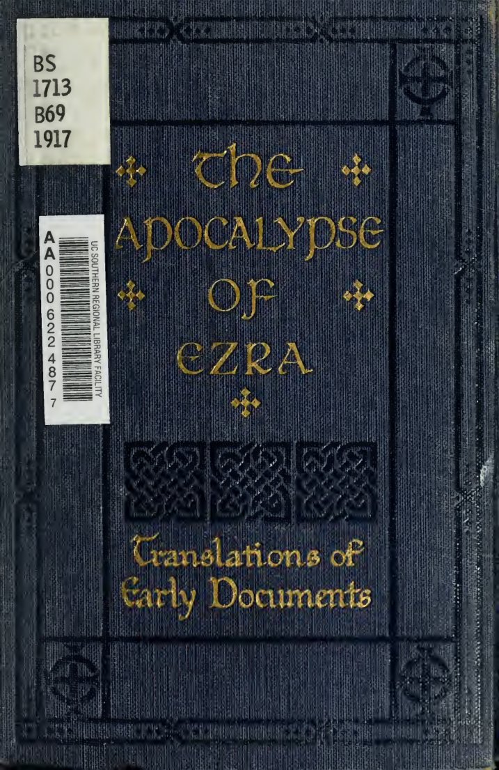 Cover of The Apocalypse of Ezra (II Esdras III-XIV)