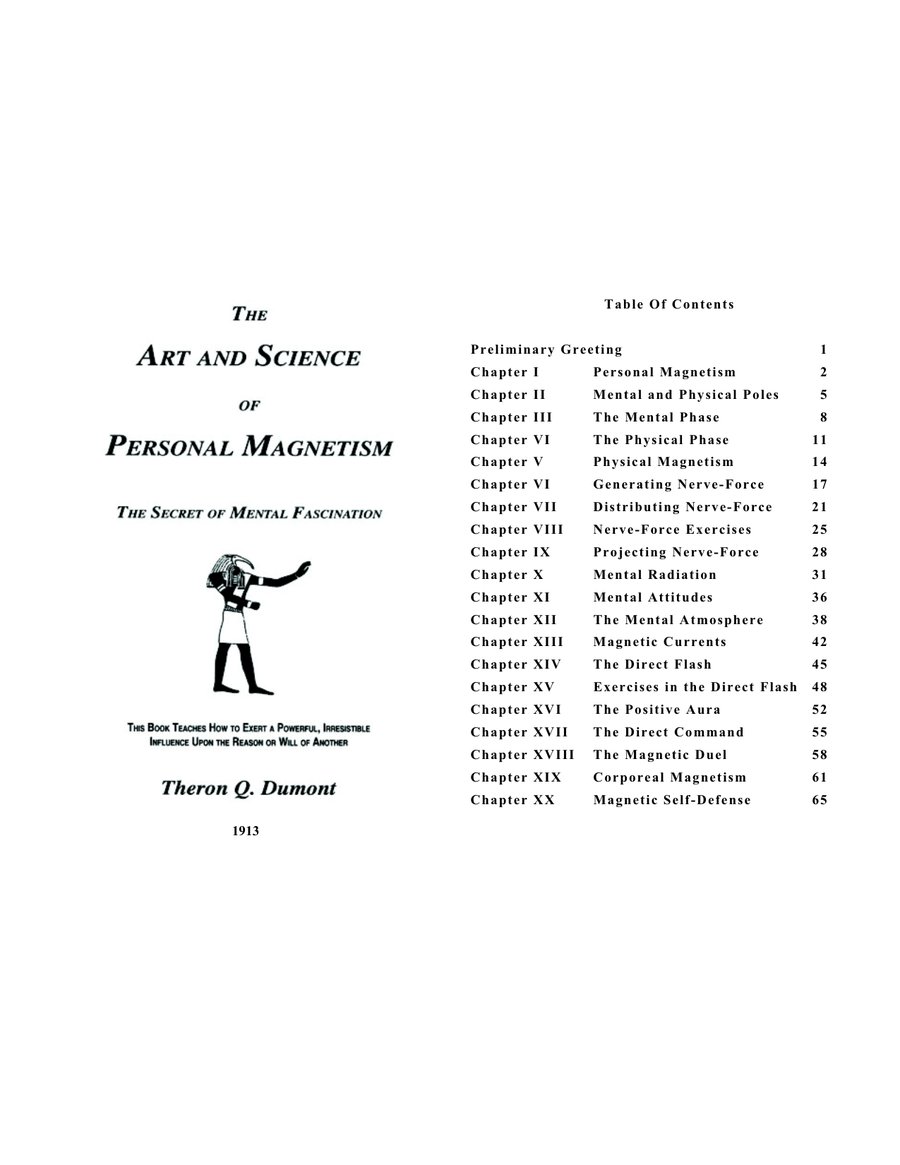 Cover of The Art and Science of Personal Magnetism: The Secret of Mental Fascination