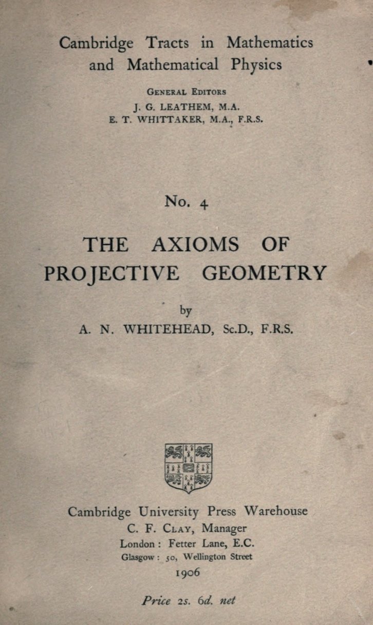 Cover of The Axioms of Projective Geometry