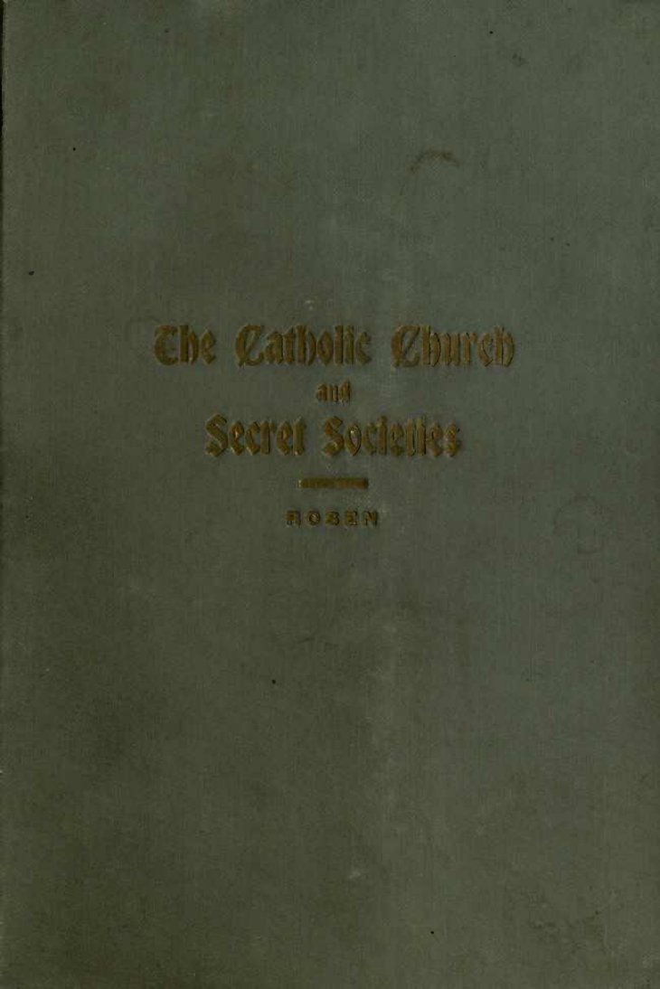 Cover of The Catholic Church and Secret Societies