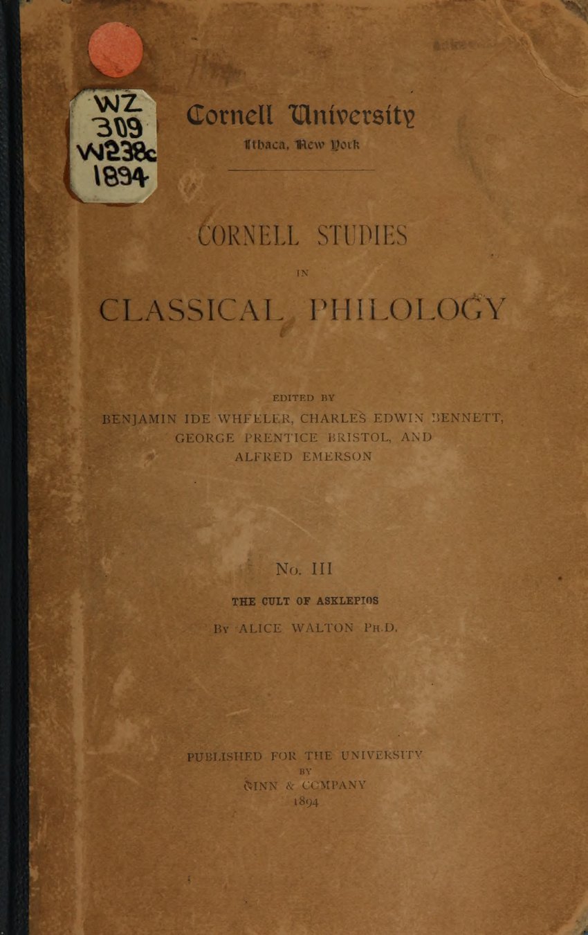 Cover of The Cult of Asklepios