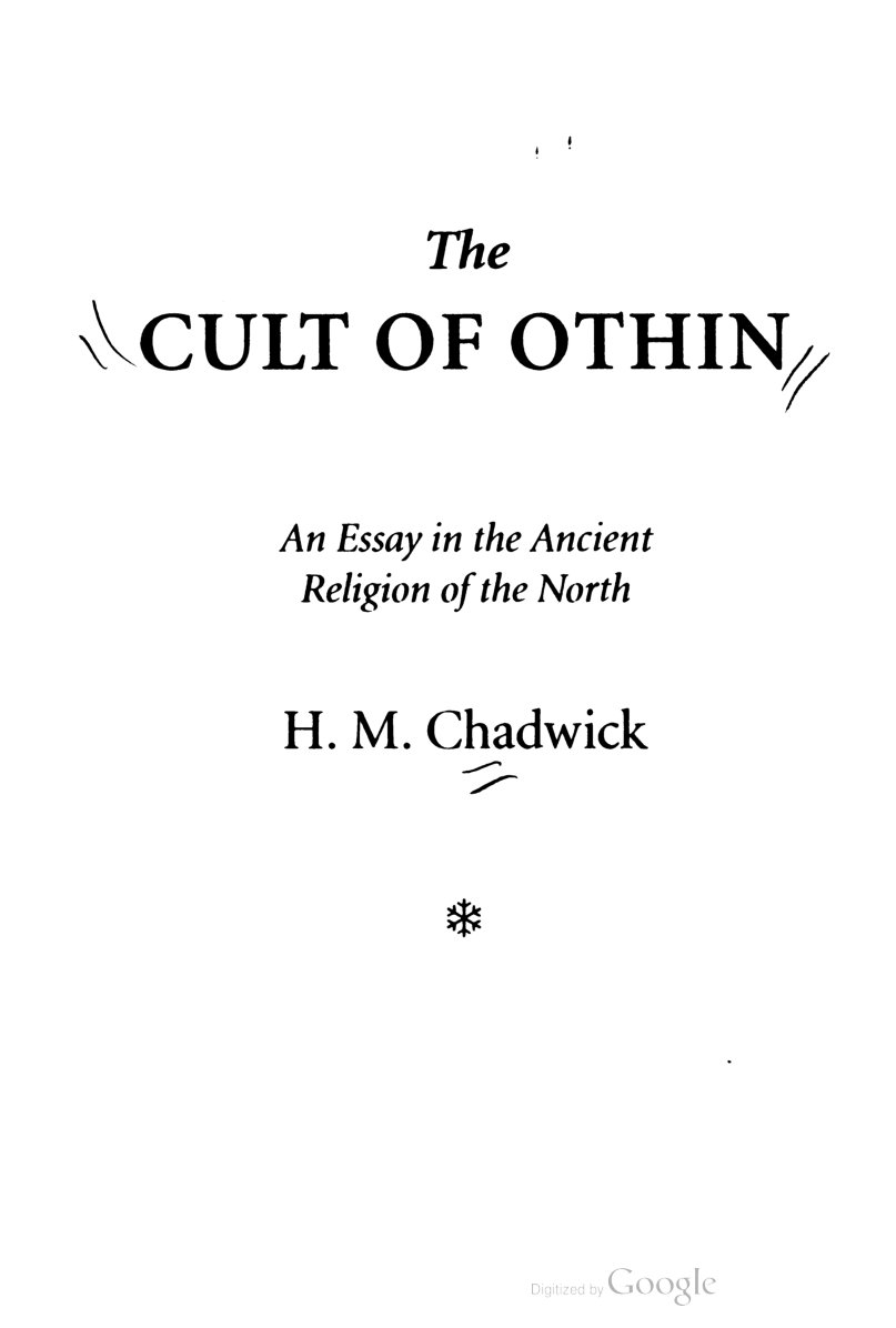 Cover of The Cult of Othin: An Essay in the Ancient Religion of the North