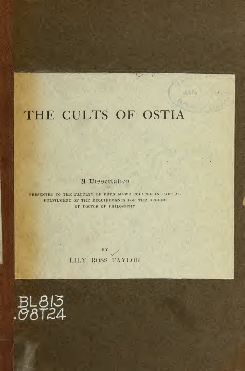 Cover of The Cults of Ostia