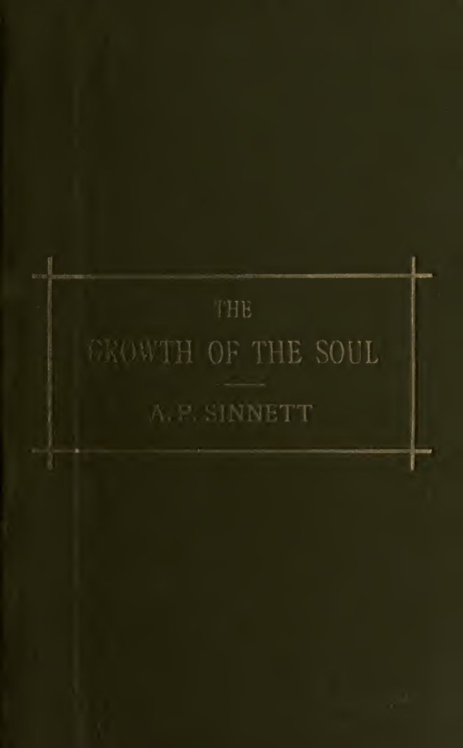 Cover of The Growth of the Soul: A Sequel to Esoteric Buddhism