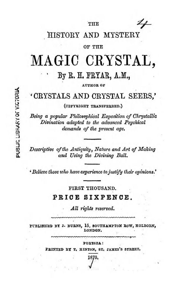 Cover of The History and Mystery of the Magic Crystal