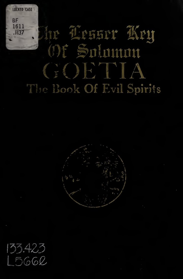 Cover of The Lesser Key of Solomon, Goetia: The Book of Evil Spirits