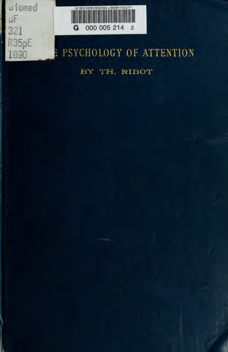 Cover of The Psychology of Attention