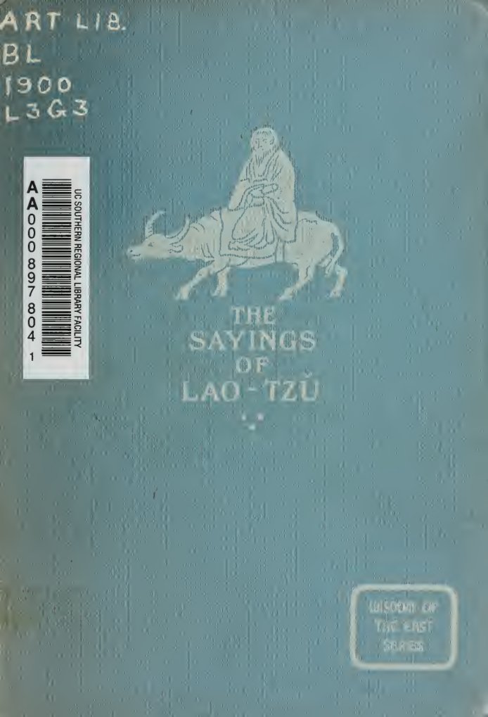 Cover of The Sayings of Lao Tzu