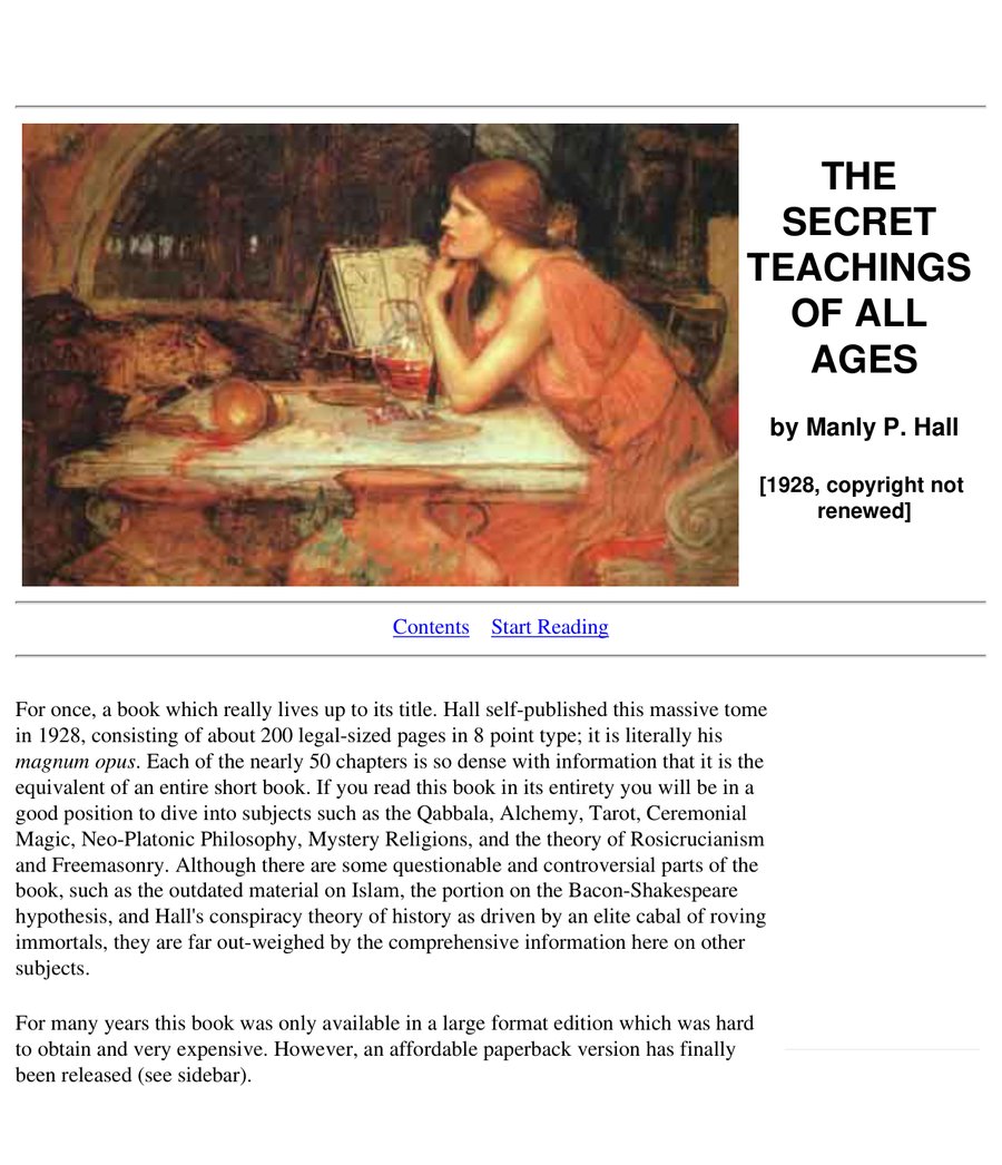 Cover of The Secret Teachings of All Ages