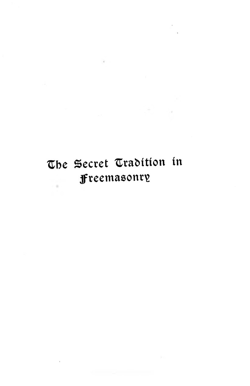 Cover of The Secret Tradition in Freemasonry, Vol. II