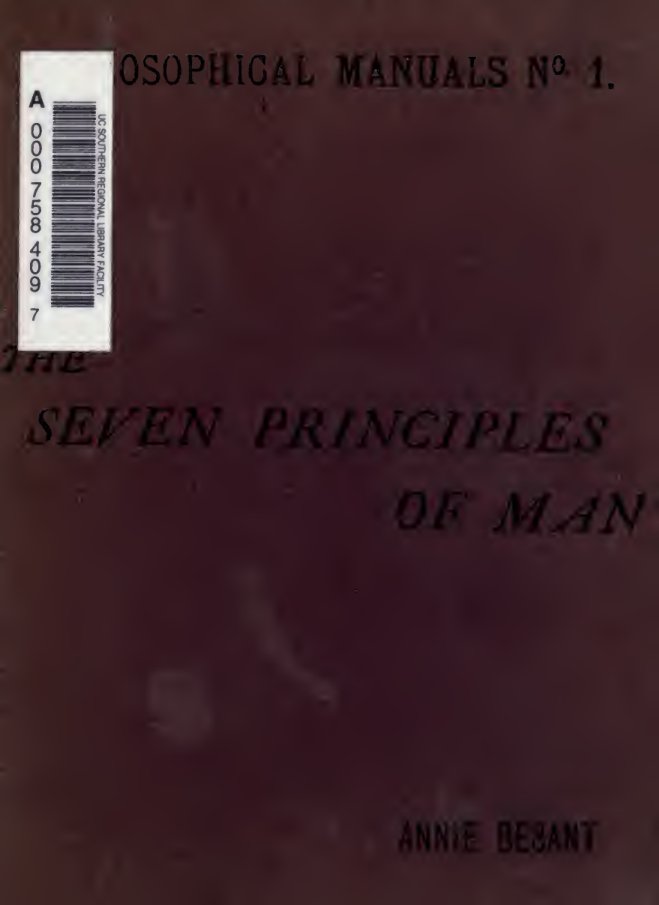 Cover of The Seven Principles of Man