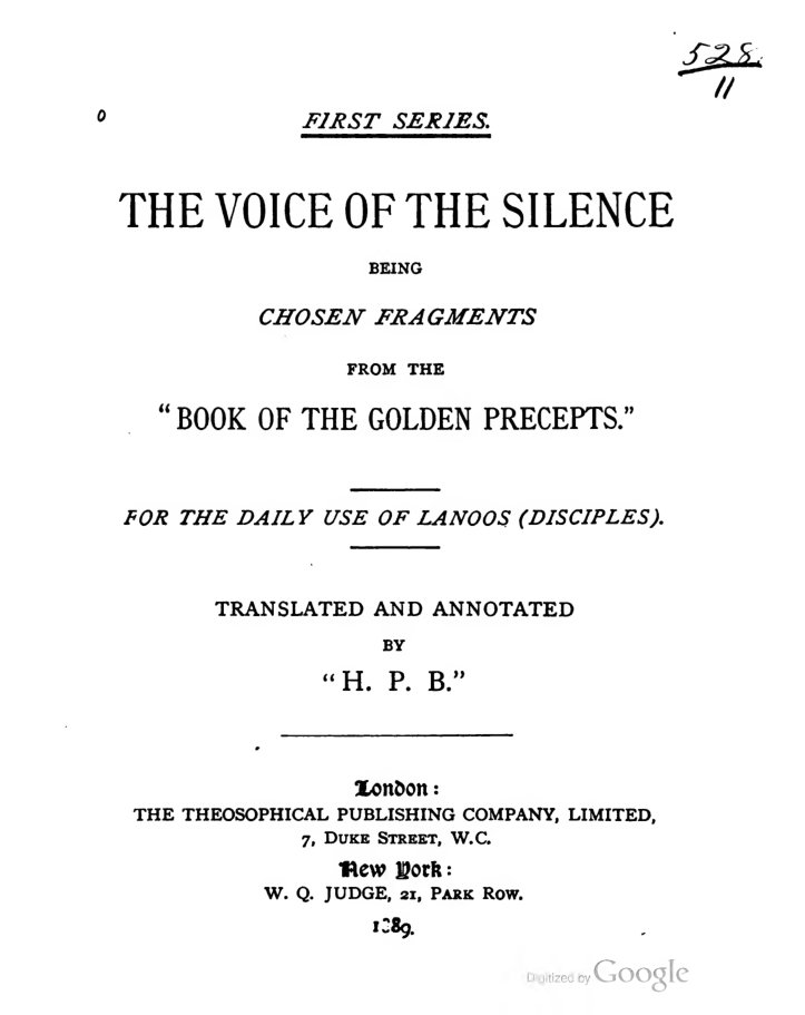 Cover of The Voice of the Silence