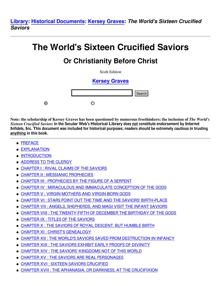 Cover of The World's Sixteen Crucified Saviors