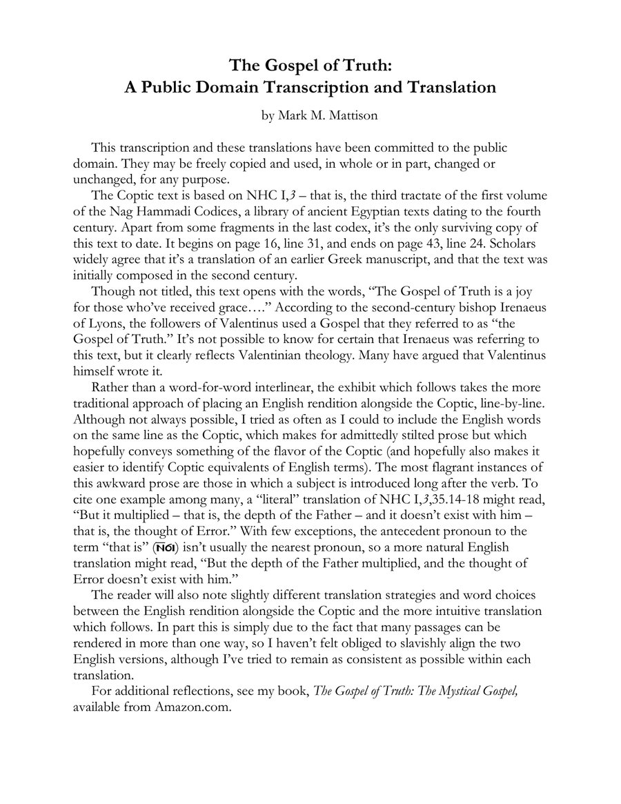 Cover of The Gospel of Truth A Public Domain Tran