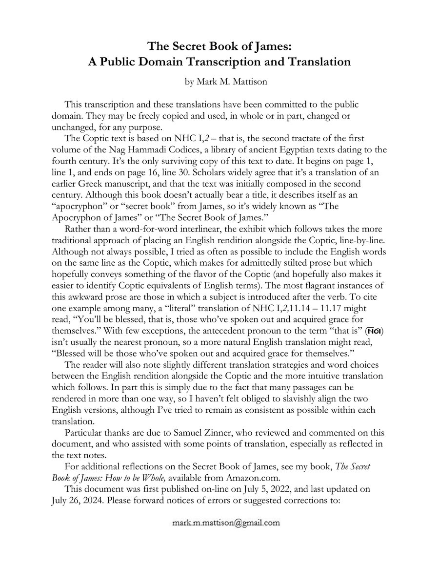 Cover of The Secret Book of James A Public Domain