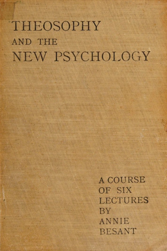 Cover of Theosophy and the New Psychology