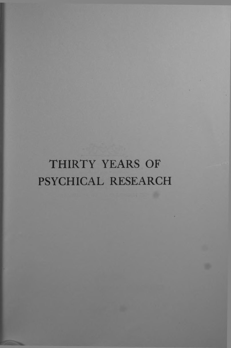 Cover of Thirty Years of Psychical Research