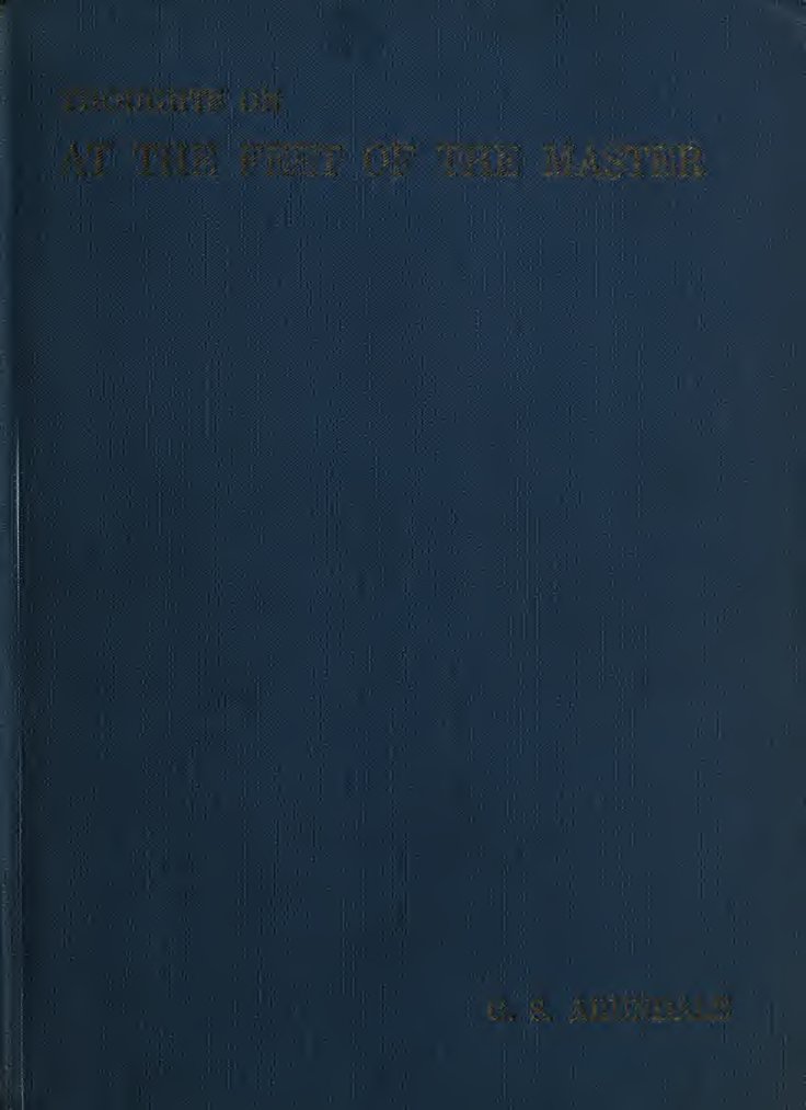 Cover of Thoughts on 'At the Feet of the Master'