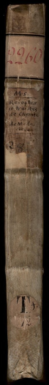 Cover of Traites des sciences occultes et naturelles (Bibliotheque Sainte-Genevieve MS 2260)