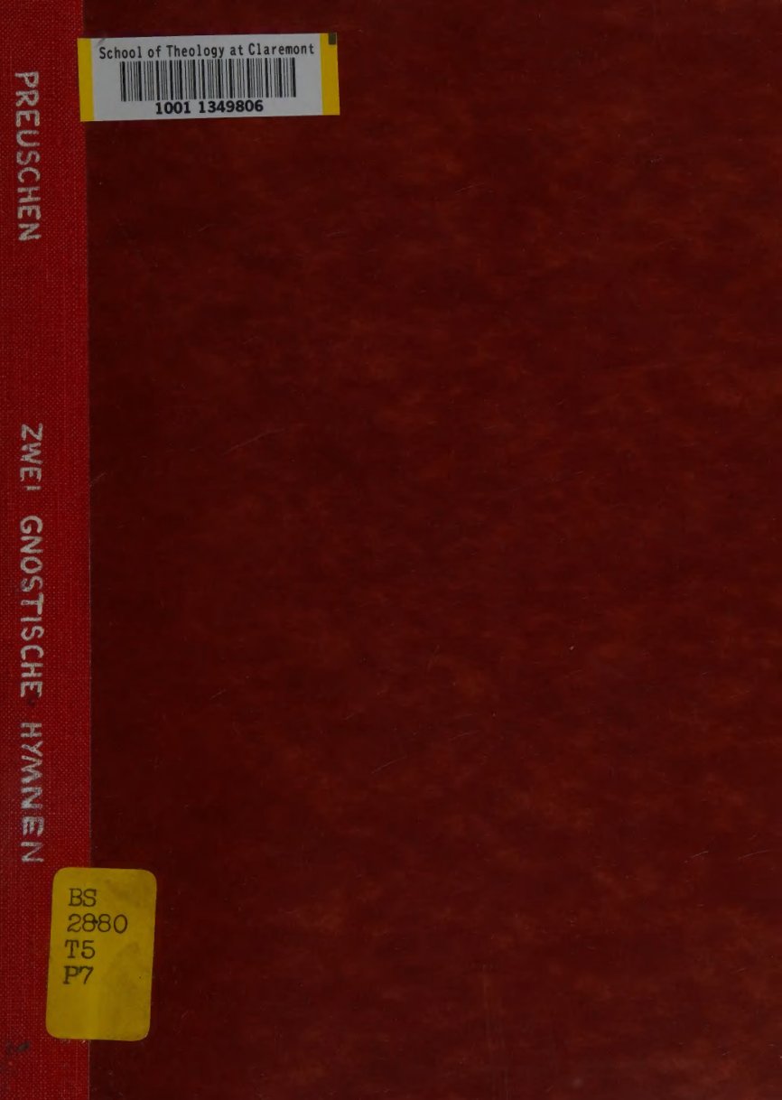 Cover of Zwei gnostische Hymnen